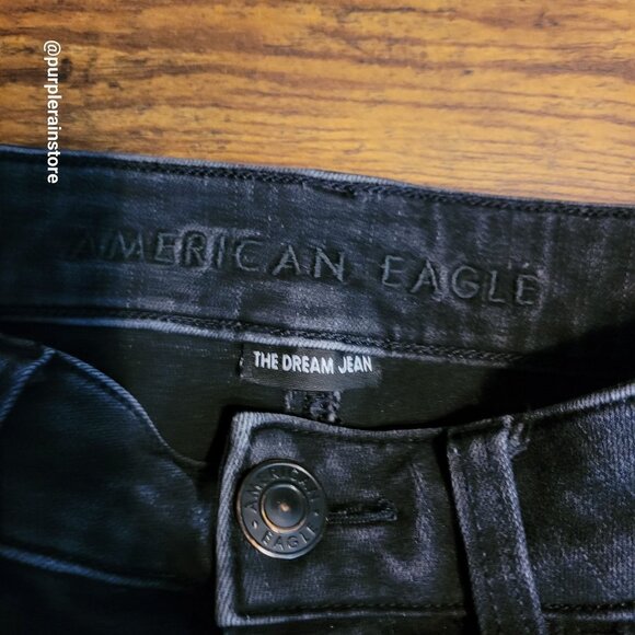 American Eagle Jeans 2 S Dream Jegging Hi Rise Stretch Tummy Control Black Wash - Picture 4 of 13